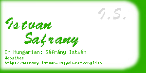istvan safrany business card